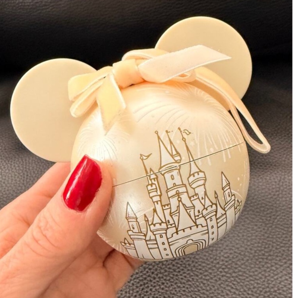 2025 Disney Parks Mickey Mouse Empty Ornament Box Gold Christmas